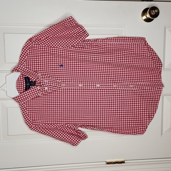 Ralph Lauren Red & White Gingham Button Down - Size L - Picture 1 of 8